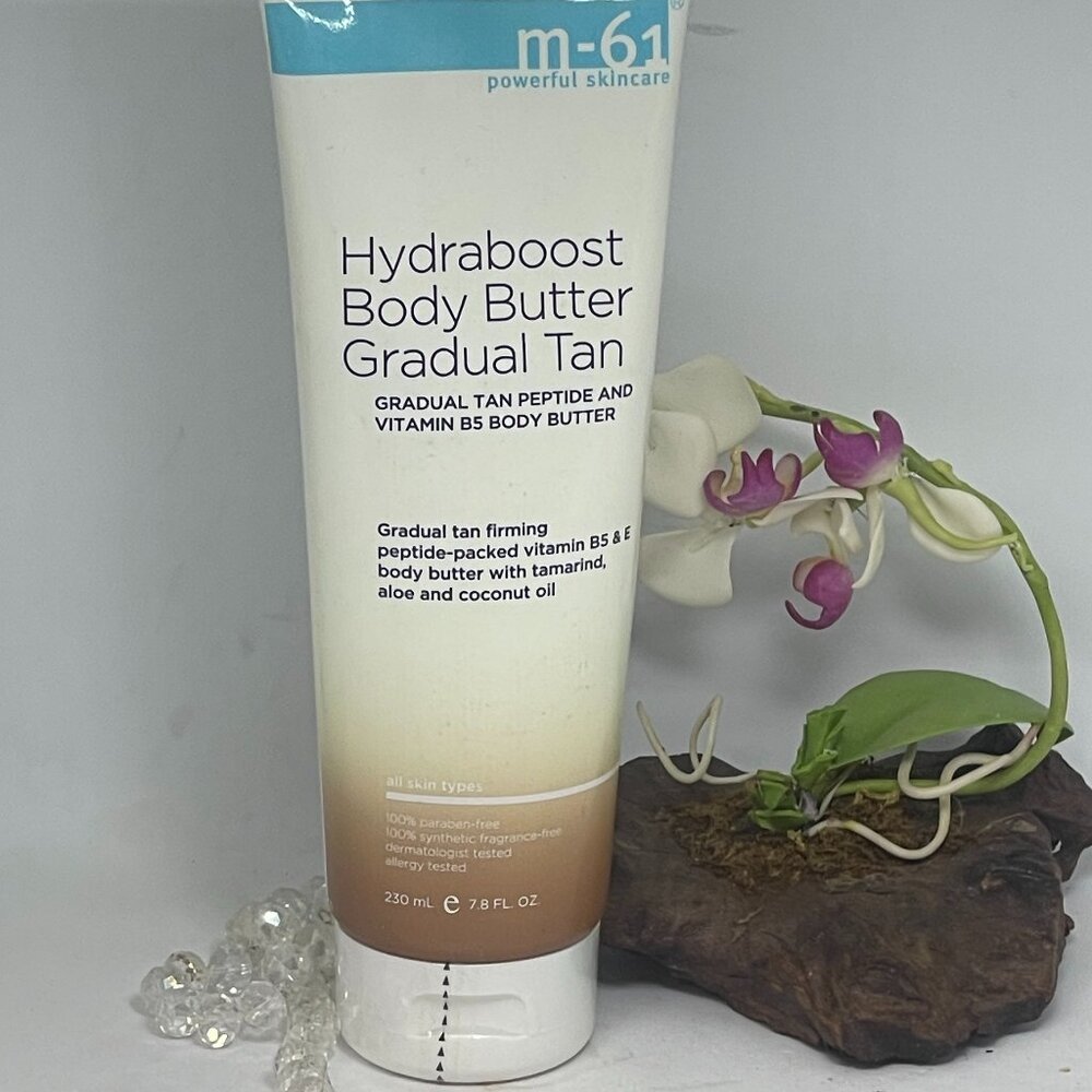 M-61 Hydraboost Body Butter Gradual Tan Peptide & Vitamin B5 - 7.8 fl oz -Sealed
